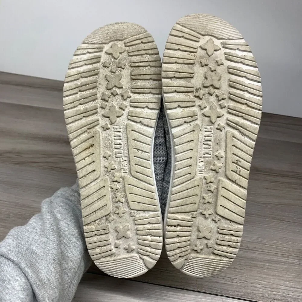 Hey Dude’s Women’s Wendy Sox Glacier Gray/White‎ Comfort Shoes 9/40